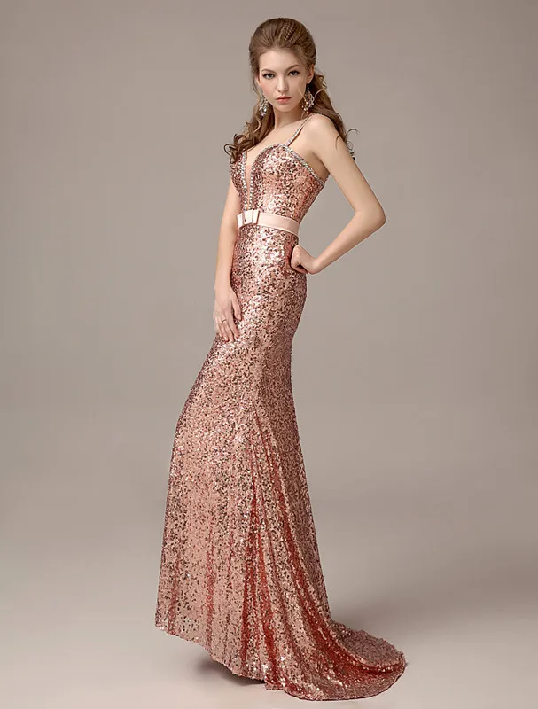 metallic formal dress