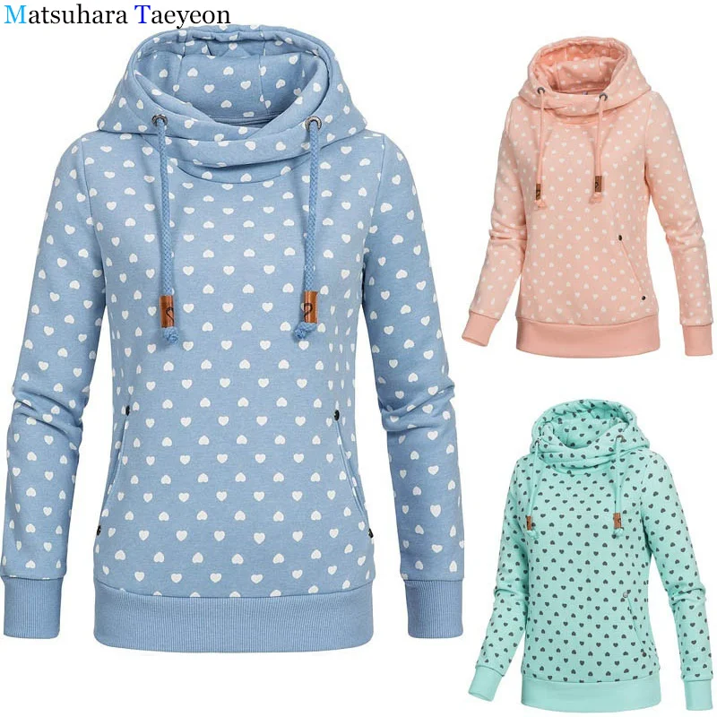 Print Harajuku Casual Coat Hat 2018 Winter Fleece Pullover