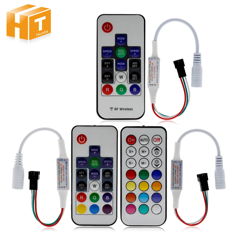 RGB Remote Control LED Light Pack of 4 16 Colour changing modes 21 Key remote
