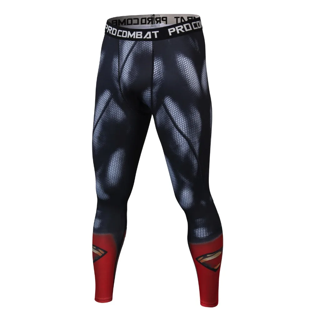 Супермен облегающий повседневные штаны Мужская одежда для фитнеса обтягивающие брюки тренировочные брюки мужские Бодибилдинг брендовые леггинсы