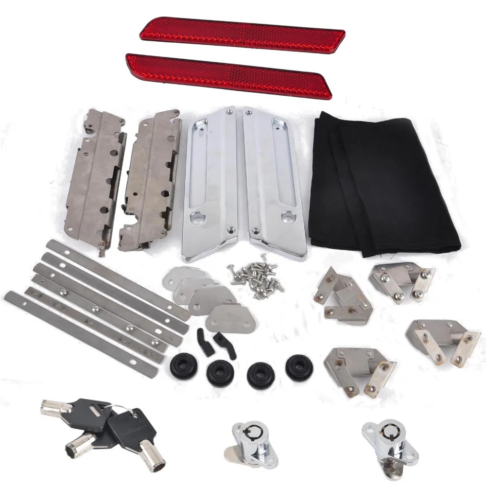 

Saddlebag Lids Hardware Latch Cover Set Kit f/Harley Road King Electra Glide X1Set