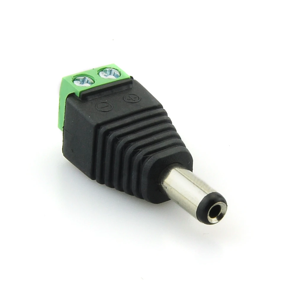 DC Male 2.1x5.5mm Power Jack Plug Adapter Connector for CCTV Camerain
