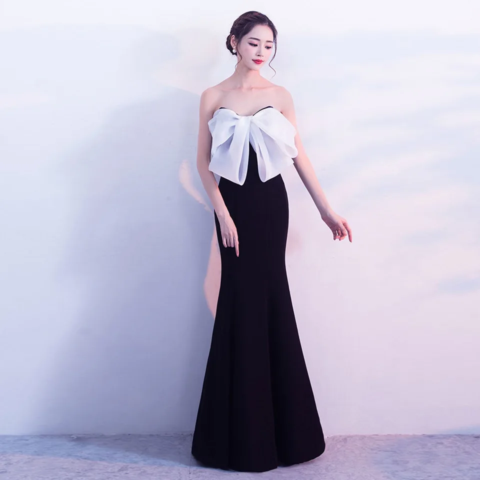 New Sleeveless Tube Top Evening Dresses Long Female 2019 Sexy Banquet Hosted Tube Top Mermaid Dress Formal Dress Women Elegant New Sleeveless Tube Top Evening Dresses Long Female 2019 Sexy Banquet Hosted Tube Top Mermaid Dress Formal Dress Women Elegant