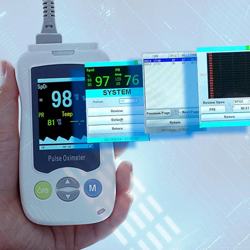 

2.4inch Color TFT Screen Handheld Pulse Oximeter SPO2 Pulse Rate Blood Oxygen Monitor Oxymeter