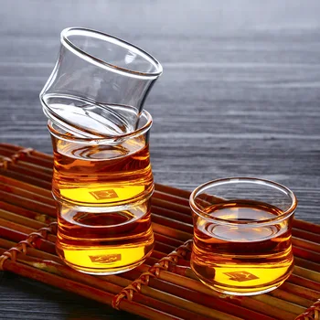 

6PCS/LOT 40ml Creative Borosilicate Heat Resistant Tea Cup Kung Fu Tea Set Teacup Bowl Milk Coffee Liquor Drinkware Bowls
