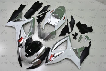 

GSXR 750 2006 - 2007 K6 Fairing for Suzuki GSXR750 2007 Fairings for Suzuki GSXR750 07 Silver White Body Kits