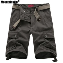 Горная кожа, новинка, мужские летние хлопковые короткие военные мужские модные пляжные шорты с карманами, повседневные бегуны, Мужская брендовая одежда, SA484