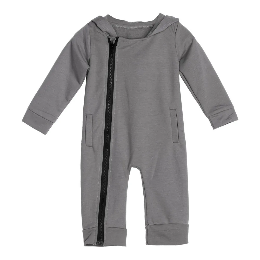 Baby Romper Kids Baby Boys Girls Long Sleeve Cotton Hoodie Zipper