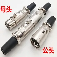 5pairs /lot 3Pins XLR Connector Female and Male Connector Microphone Cable connector MIC Adapter For Microphone Audio Tool