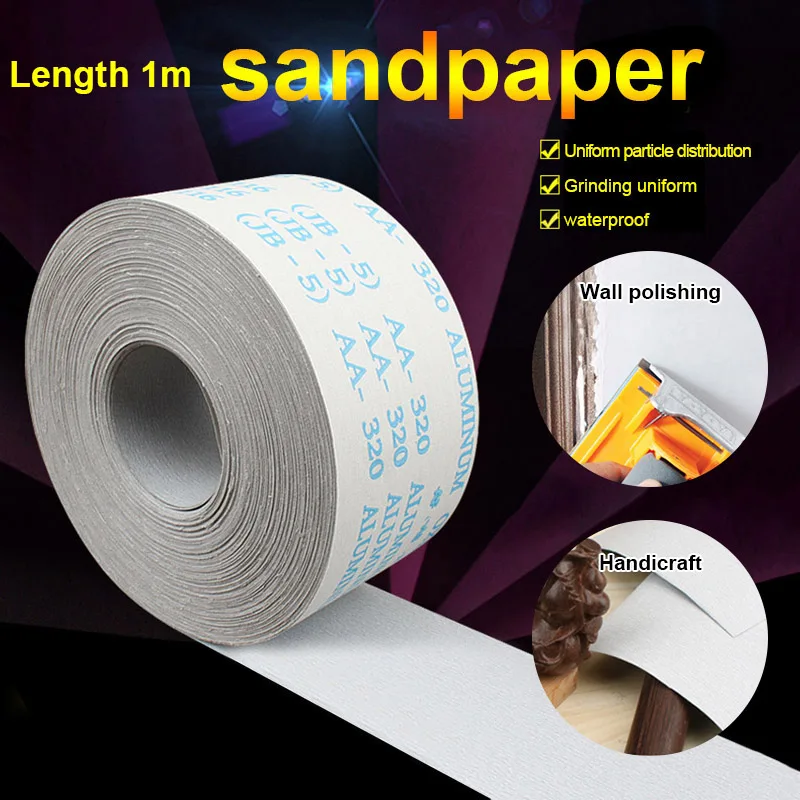 

Silicon Carbide Sanding Roll Tape Sanding Paper Wood Snading Wall Polishing JDH99