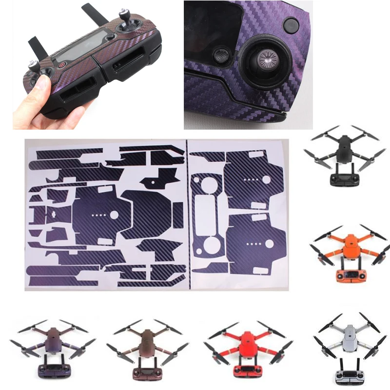 

Colorful Carbon Fiber Skin Wrap Stickers Protection For DJI Mavic Pro Camera Drone Accessories Professional Drones Body Decal