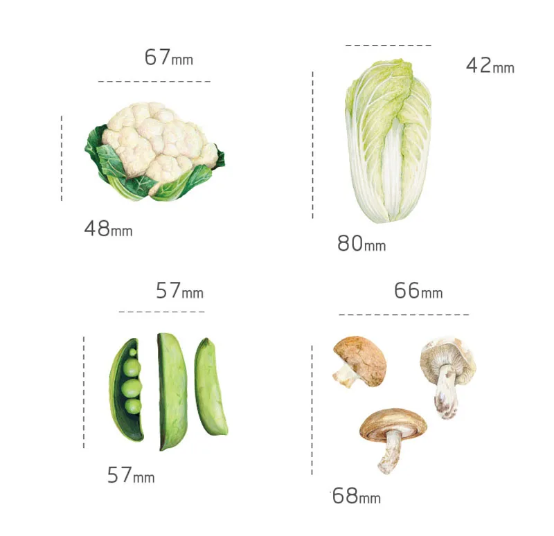 EZONE растительная липкая заметка дизайн каваи цветная капуста/грибы/Горох Блокнот N раз стикер Закладка школьные принадлежности