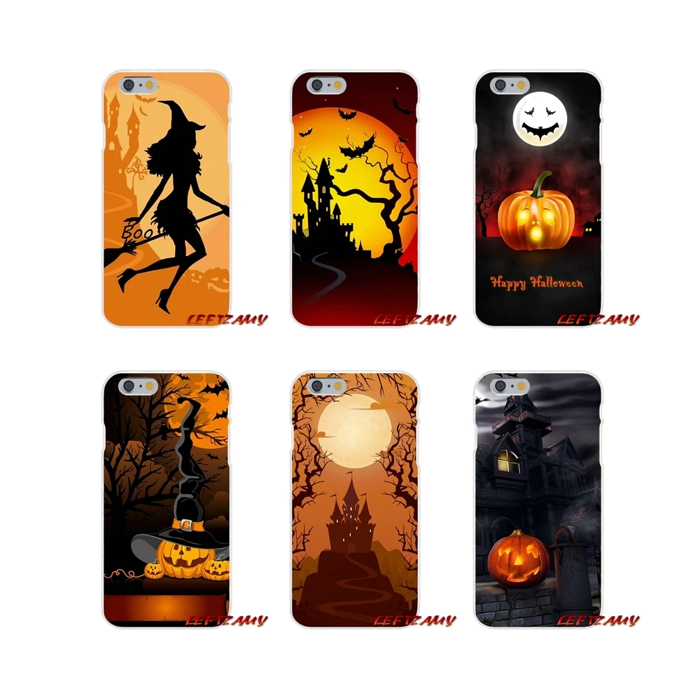 

Happy Halloween Fabric Pumpkins Accessories Phone Shell Covers For iPhone X XR XS MAX 4 4S 5 5S 5C SE 6 6S 7 8 Plus