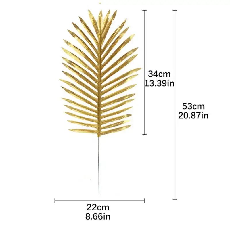 10 шт. Искусственные золотые листья тропических растений тропические листья моделирование растений дома балкон сад пейзаж Свадебная вечеринка Декор реквизит