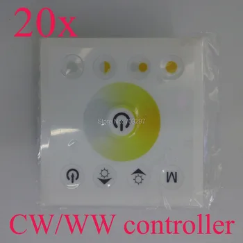 

FREE DHL/FEDEX,20pcs/lot 12V/24V 8A WW/CW LED Touch Panel Controller Dimmer for double colors LED strip,Wall Switch Ring 98766