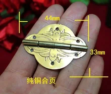 10Pcs 44*33MM Copper Printed Hinge Oval flat Gift hinge palette Copper hinge Wholesale