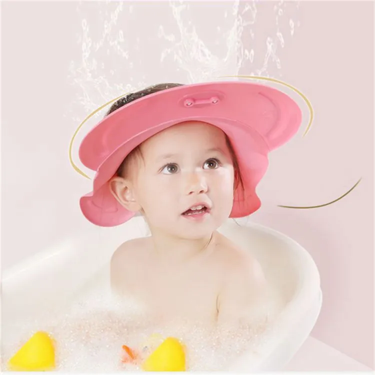 Новая регулируемая детская шапочка для душа, защита для мытья волос для детей, защита от шампуня, детский козырек для ванны, шапка для младенцев, водонепроницаемая шапка
