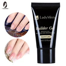 Ladymisty 30 мл строительный гель для полировки ногтей лак для ногтей Удлинительный УФ-гель светодиодный прозрачный скульптурирующий твердый поли гель маникюрный лак