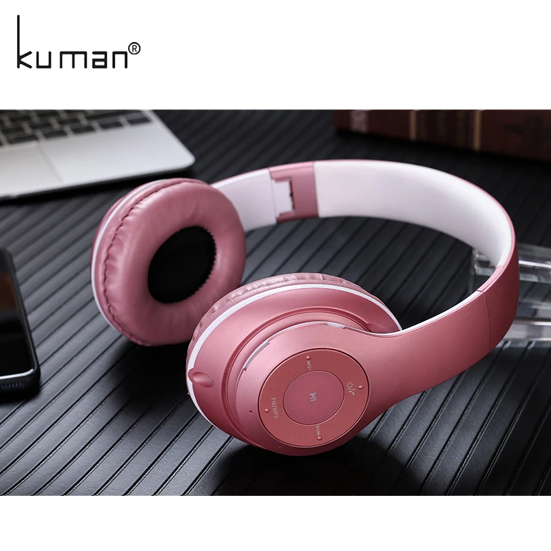 

Kuman Sports Headsets Stereo Wireless Headphones HIFI Bluetooth Earphone with 3.5mm Conversion Line For Phone PC Gaming YL-HH10