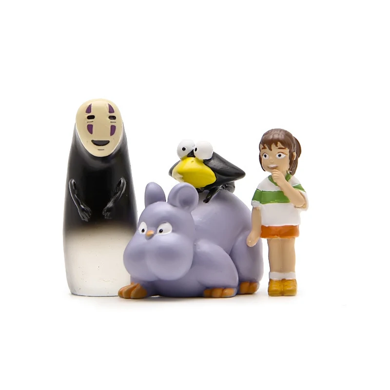 

Miyazaki Anime Spirited Away No Face Figure Kawaii No Face Chihiro Little Mouse PVC Action Figure Collection Model Toy for Kids