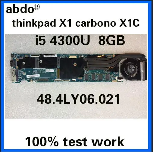 

abdo LMQ-1 MB 12292-2 48.4LY06.021 for Lenovo thinkpad X1 carbono X1C laptop motherboard 00HN767 CPU i5 4300U 8G 100% test work