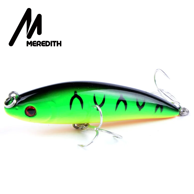 MEREDITH fishing популярная модель, качественные рыболовные приманки, VIB, маленькие карандашные приманки 75 мм 10 г, жесткие плавающие приманки - Цвет: I