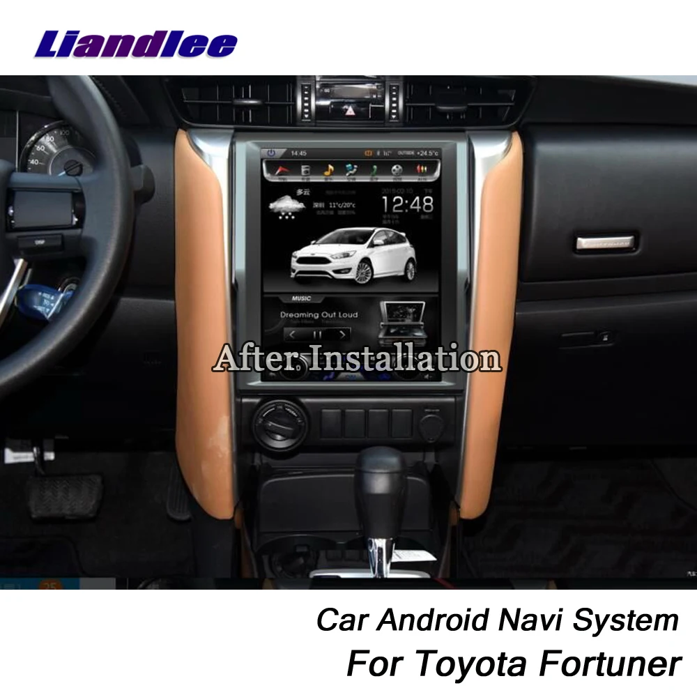 Liandlee Автомобиль Android для Toyota Fortuner~ Tesla стиль радио Carplay gps BT Wifi Navi карта навигация Мультимедиа