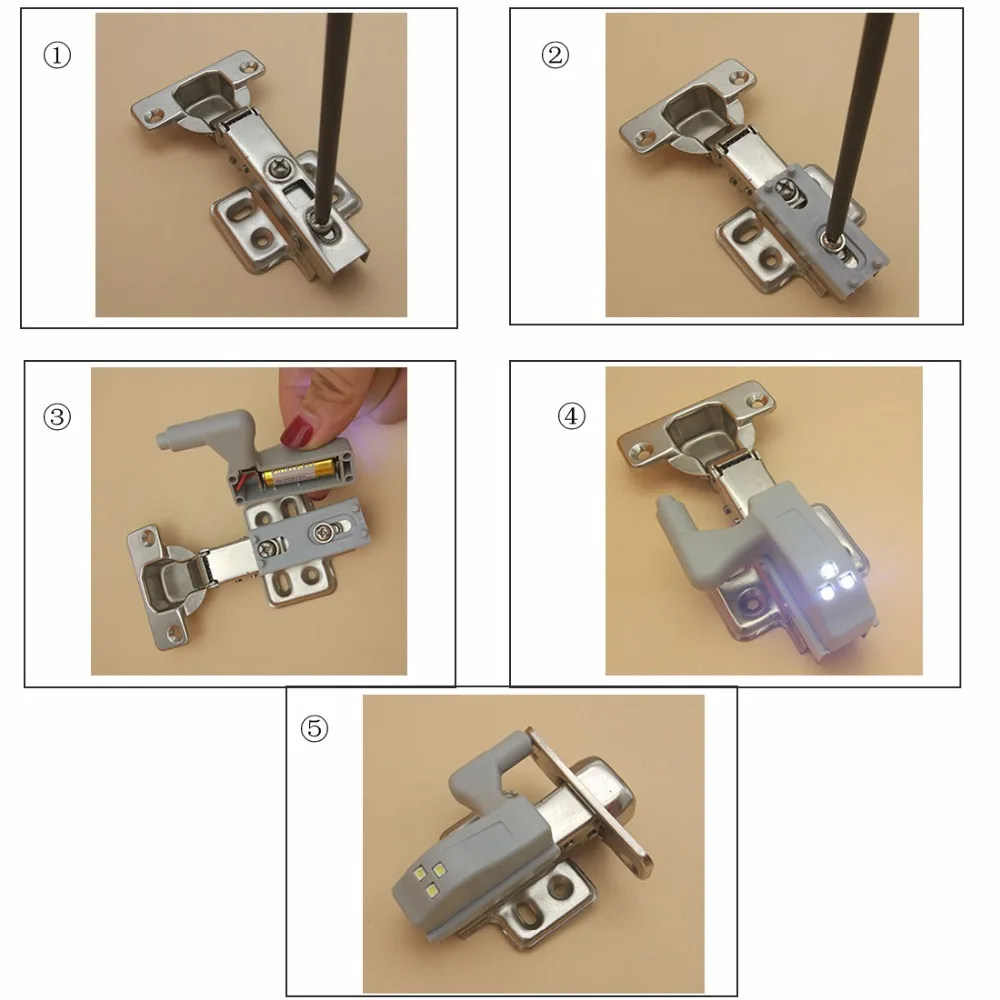 10 шт. Универсальный шкаф петля для двери шкафа белый светодиодный светильник шкаф система современный дом кухня автопереключатель ночник серый