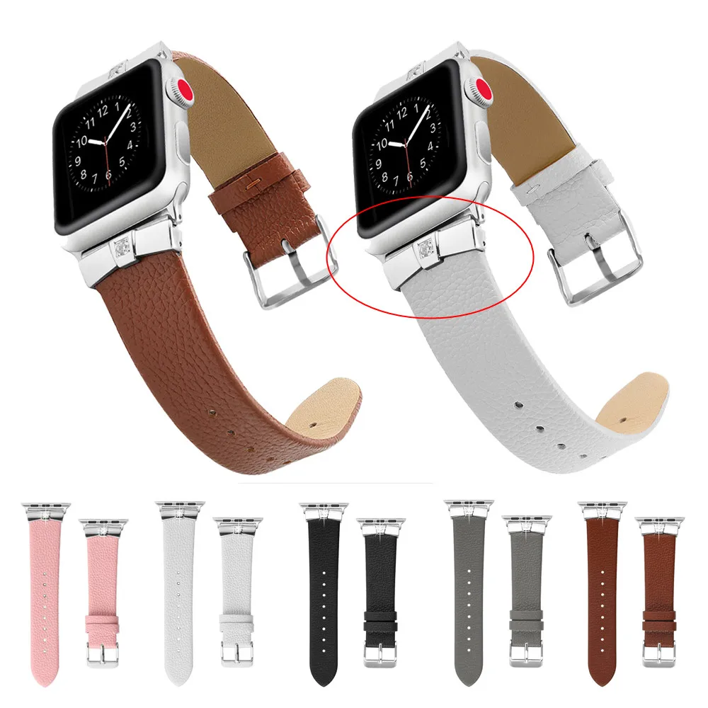 

Straps for Apple Watch Leather Band 44mm 42mm 40mm Strap For Apple Watch Bands 38mm Leather Bracelet for iWatch 4 3 2 1 Series