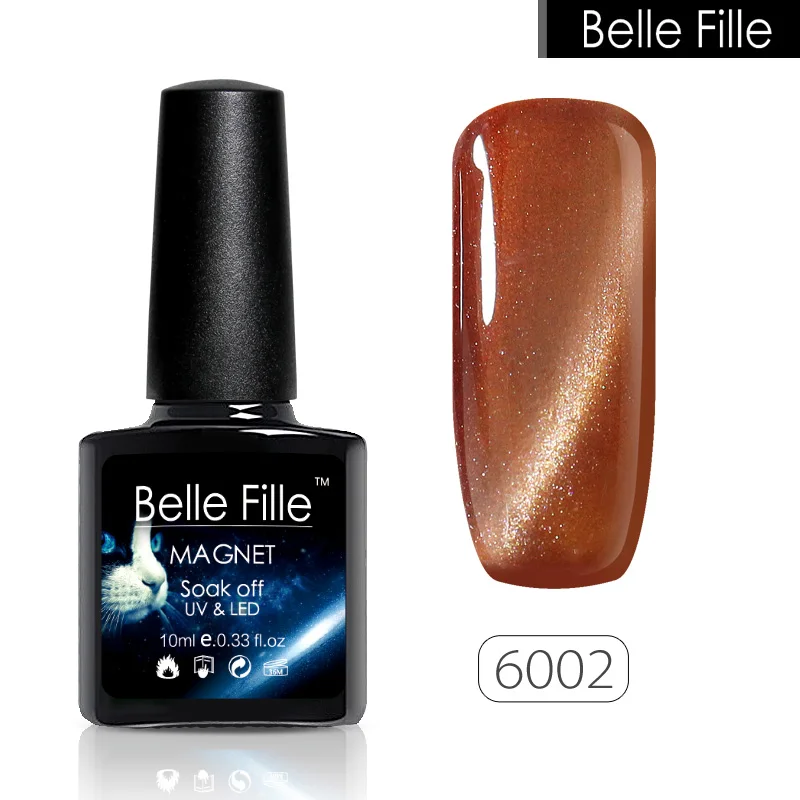 Belle Fille 10 шт. мл кошачий гель для глаз лак Магнитный УФ светодиодный рисунки на