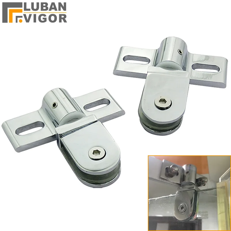Bathroom Glass Door Clip/clamp/hinge,rotating Door Shaft,zinc Alloy And