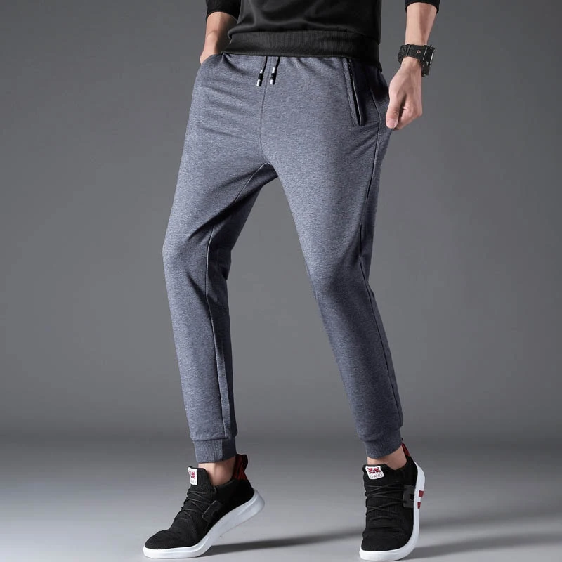 Новые модные мужские повседневные брюки высокого качества стрейч большого размера M-6XL мужские брюки тонкие кружевные брюки простые мужские тренировочные брюки ZZG55 - Цвет: 6811Dark gray