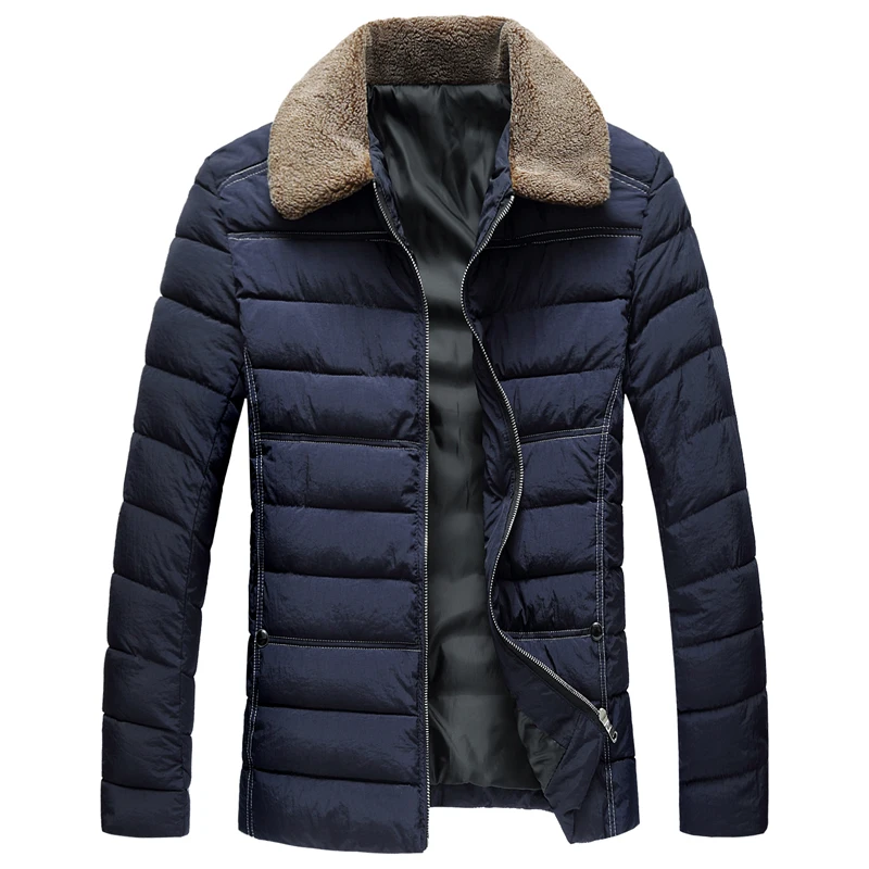 LEFT ROM fashion Men Thin body Long sleeve Cotton padded clothes coat ...