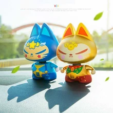 CHSKY украшение автомобиля качая головой игрушка Lucky Cat ПВХ приборной панели автомобиля украшения милые авто аксессуары модные подарки 4 дюйм(ов