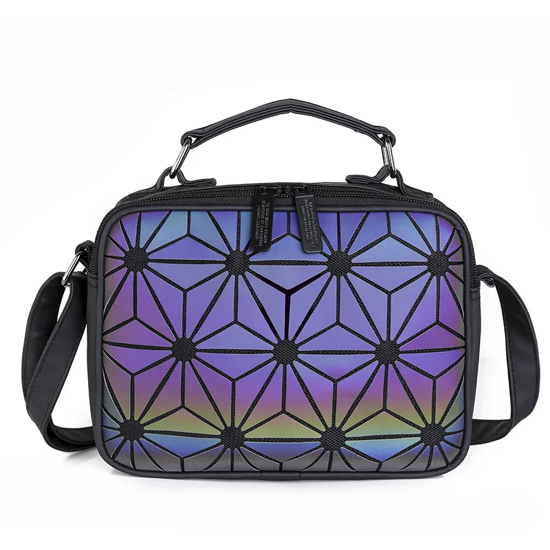 

Bags for women 2019 new style Fashion PU Satchels Shoulder Bags creativity Geometric rhomboids handbag high-capacity hand bag