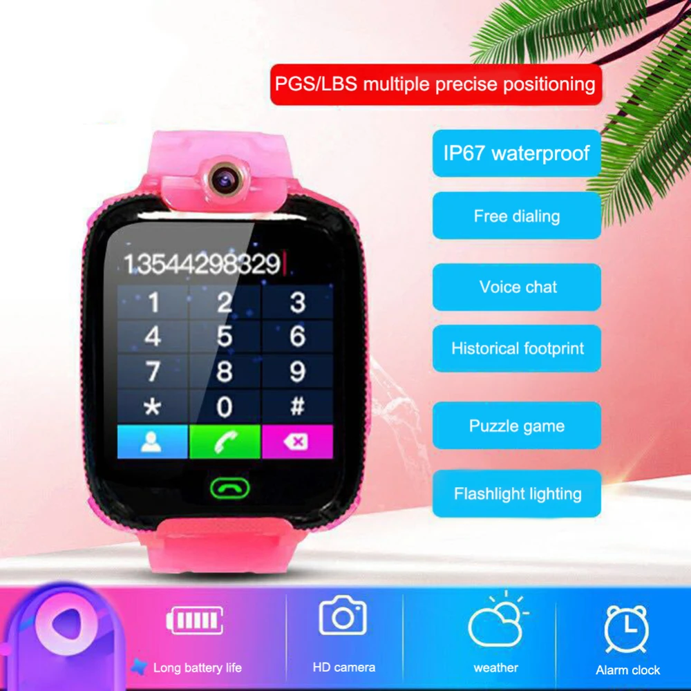  Anti Verloren IP67 Wasserdichte Kind GPS Tracker SOS Smart Uhr Überwachung Gps-positionierung Telef