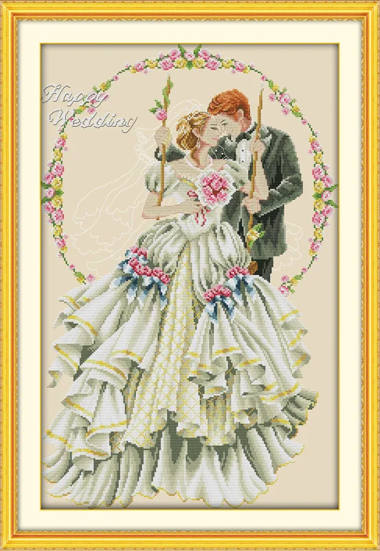 Oneroom Happy wedding good day обручальное кольцо для вышивки крестом DIY 11CT 14CT Набор для вышивки крестом ручной работы для рукоделия - Цвет: Happy wedding