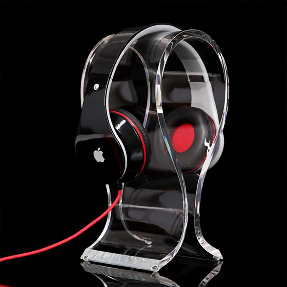 

2 Colors New Fashion Simple Gaming Cradle Acrylic Headset Stand Multifunctional Headphone Holder Bracket Display For Headphone