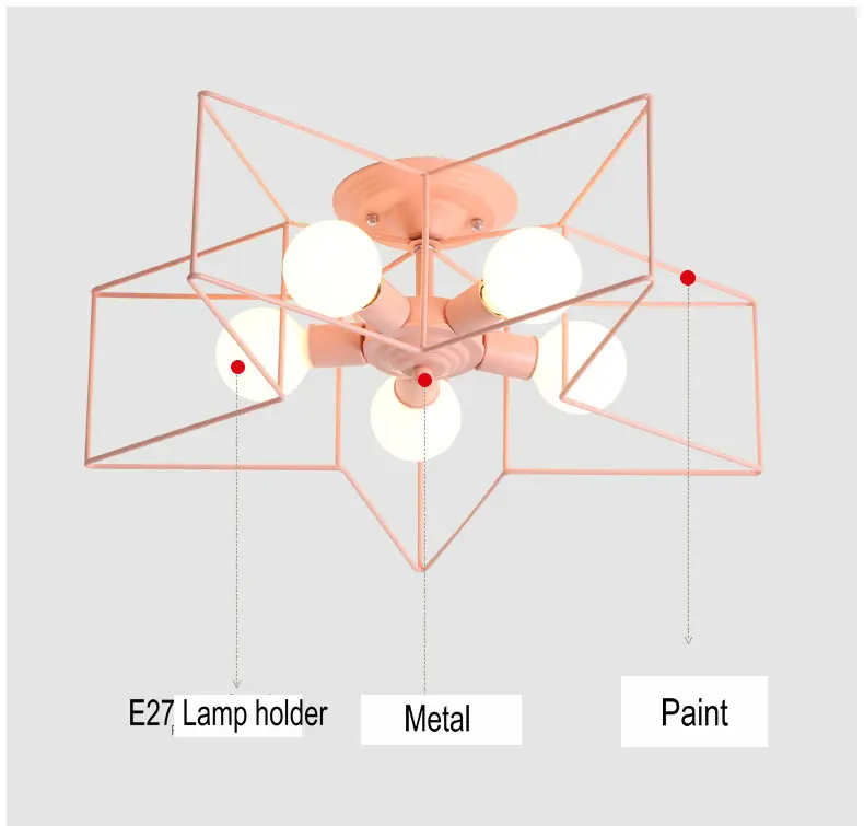 Artpad современные звезды потолочные светильники для детской комнаты Гостиная Спальня освещения E27 светодиодный потолочный светильник для