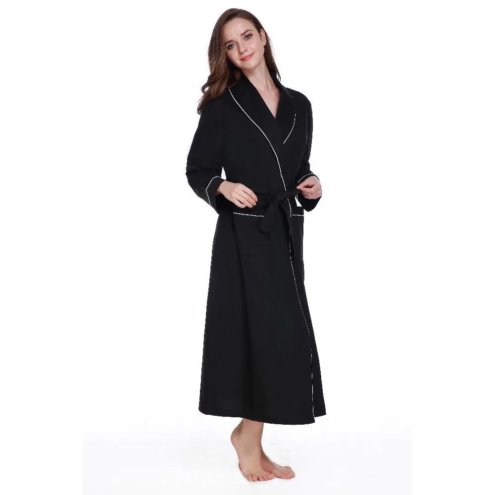 

Lavenderi Women's Long Classic Cotton Kimono Lounge Bathrobe Robe