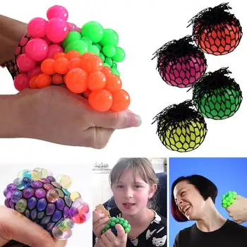 

6cm Anti Stress Face Reliever Grape Ball Autism Mood Squeeze Relief Toy Vent Toy