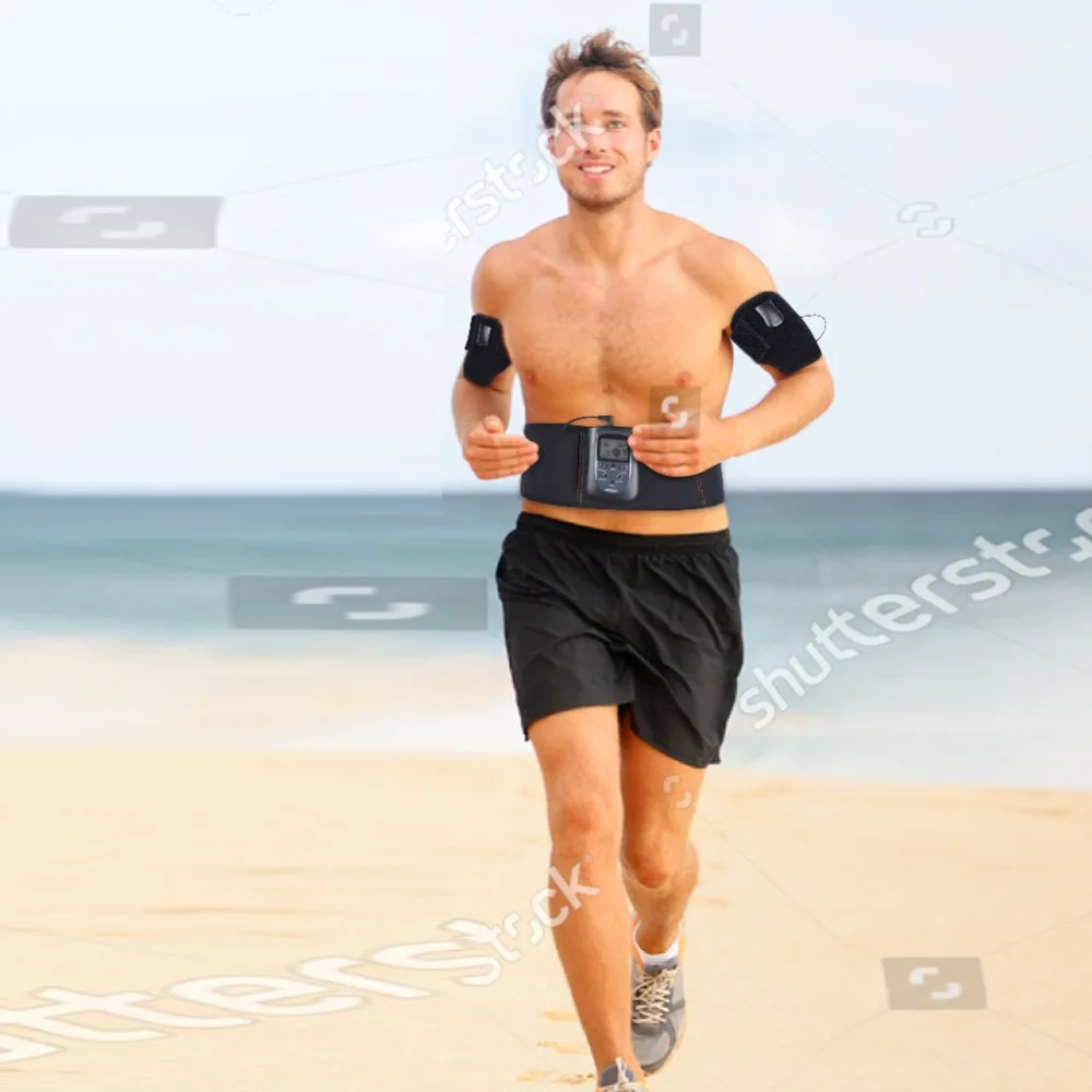 Cena SUNMAS SM9065F Full Body elektroniczna stymulacja mięśni masażer tonizujący z pas do masażu pas wyszczuplający i opaska na ramię czarny