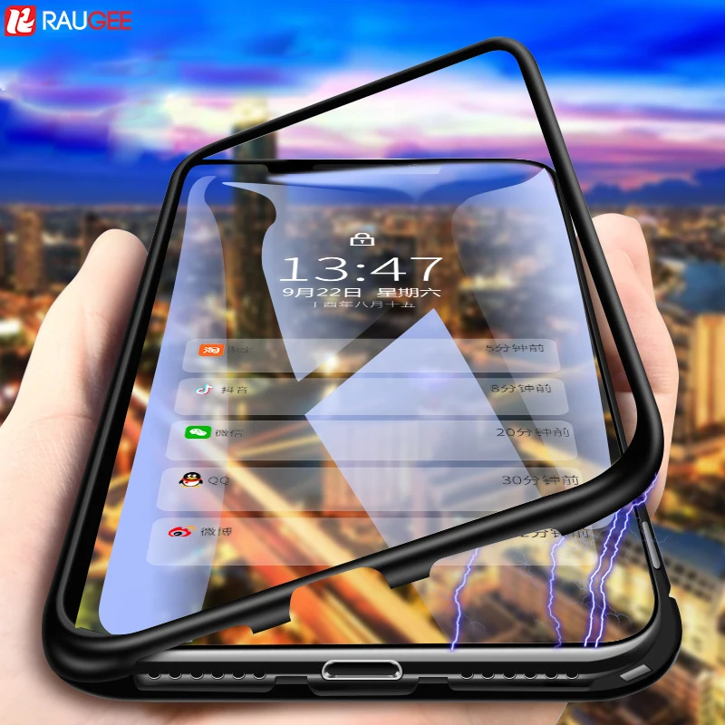 For iPhone X Case Magnetic Adsorption Phone Case Luxury