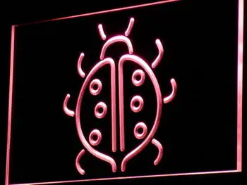 

i851 Lady Bug Display Home Decor Gift Decor Neon Light Light Signs On/Off Swtich 20+ Colors 5 Sizes