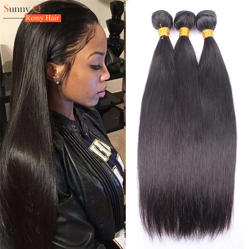 7A Mink Brazilian Virgin Hair Straight 3PCS Brazilian Hair Weave Bundles Rosa Queen Hair Products Brazilian Straight Human Hair