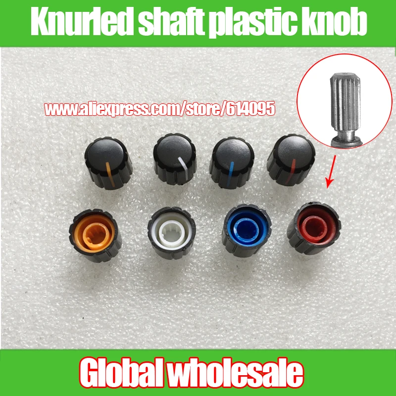 Passive Components 6mm Knurled Plastic Knob 15mm Potentiometer Volume