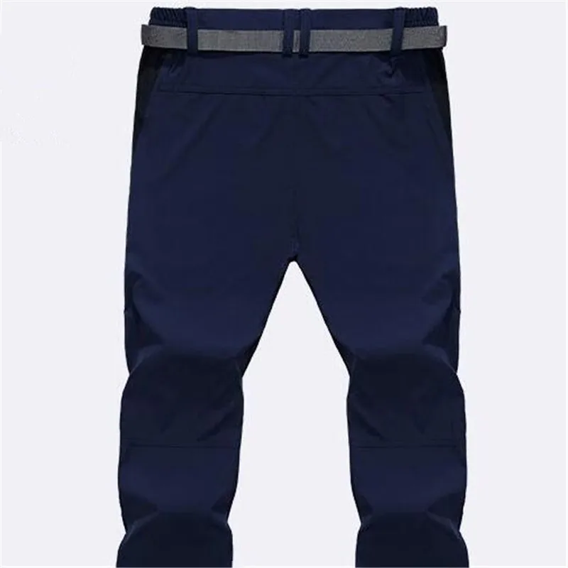 Spring Autumn Casual Sports Pants Elastic Waist Black Blue Quick-drying Long Pants Trousers Zipper Pockets Japan Russia Male