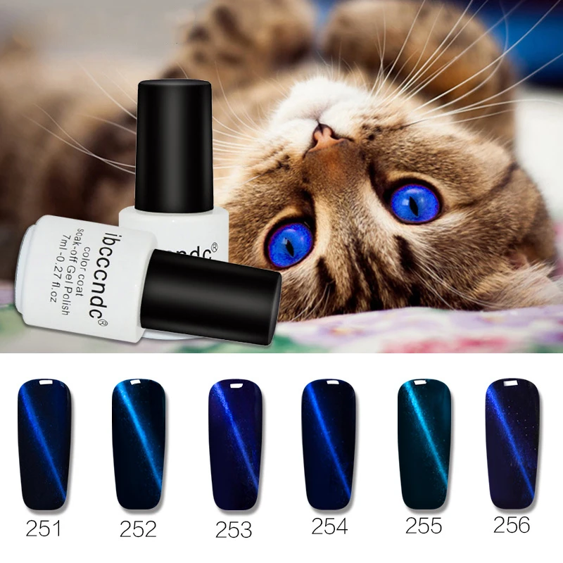 

White Bottle 7ML Cat Eyes Top Coat UV LED Soak-Off Gel Long-Lasting Nail Polish Frosted matte Nail Art Nail Gel Polish TSLM2