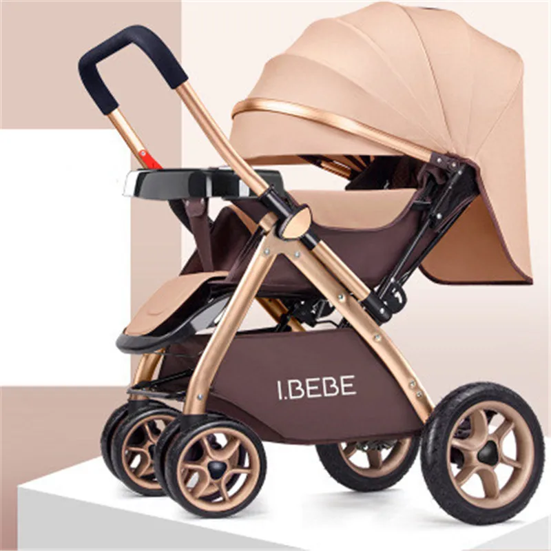 Многофункциональная детская коляска 3 в 1, Роскошный складной светильник, ремень для переноски, костюм для лежа, сиденье, люлька, детская коляска - Цвет: zungui7