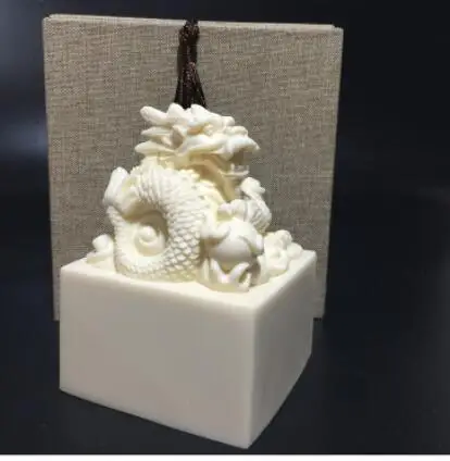 

Grand Loong jade seal Office Home ornament Ivory seal ornament can be engraved statues sculpture Home wedding decoration dies